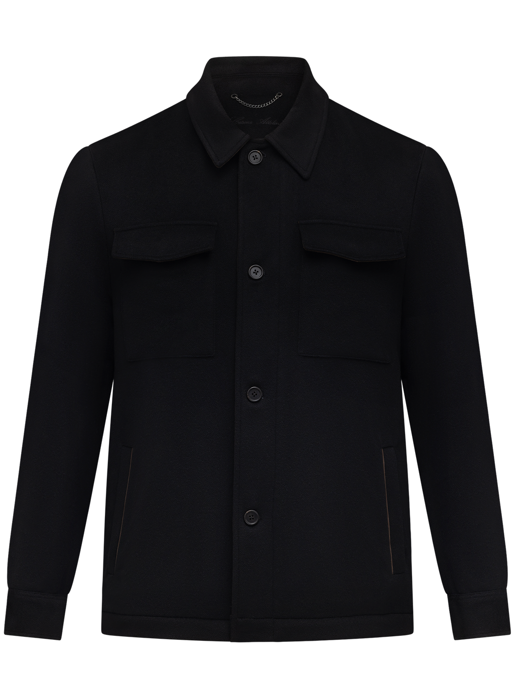 Handgemaakt jack van cashmere | Zwart
