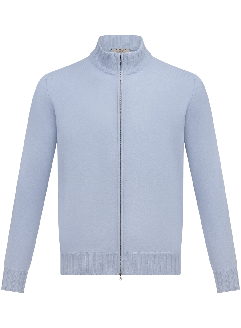 Fijngebreide ritsvest van duvet cashmere | L.Blauw