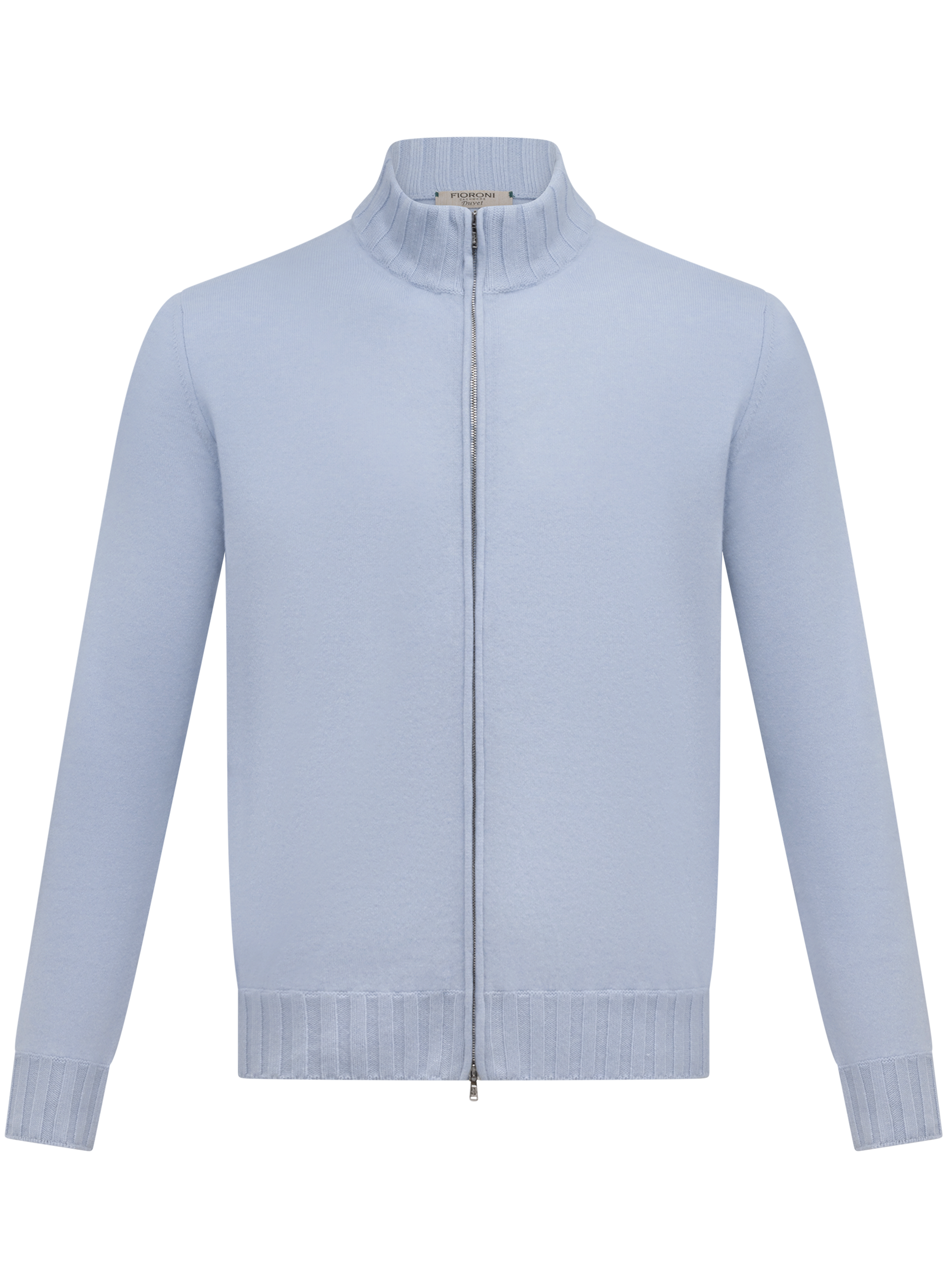 Fijngebreide ritsvest van duvet cashmere | L.Blauw