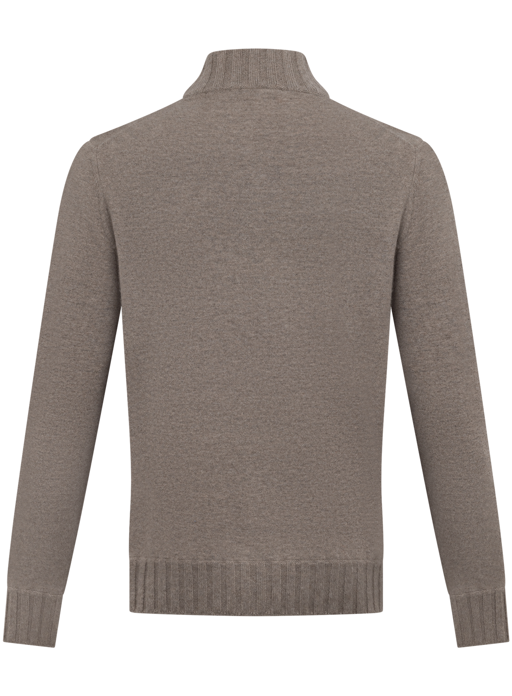 Fijngebreide ritsvest van duvet cashmere | TAUPE