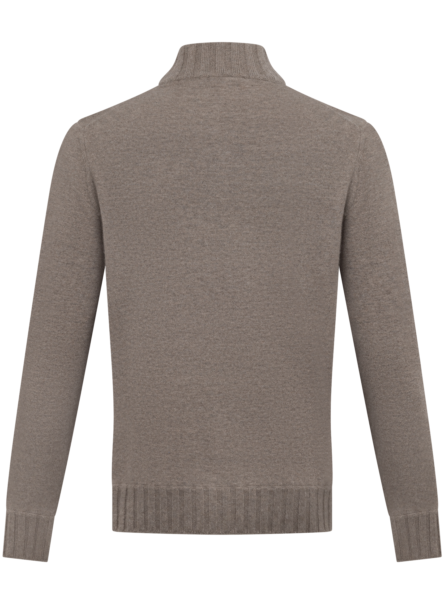 Fijngebreide ritsvest van duvet cashmere | TAUPE