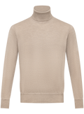 Fijngebreide coltrui van Duvet Cashmere | Beige