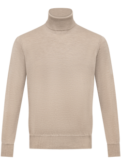 Fijngebreide coltrui van Duvet Cashmere | Beige