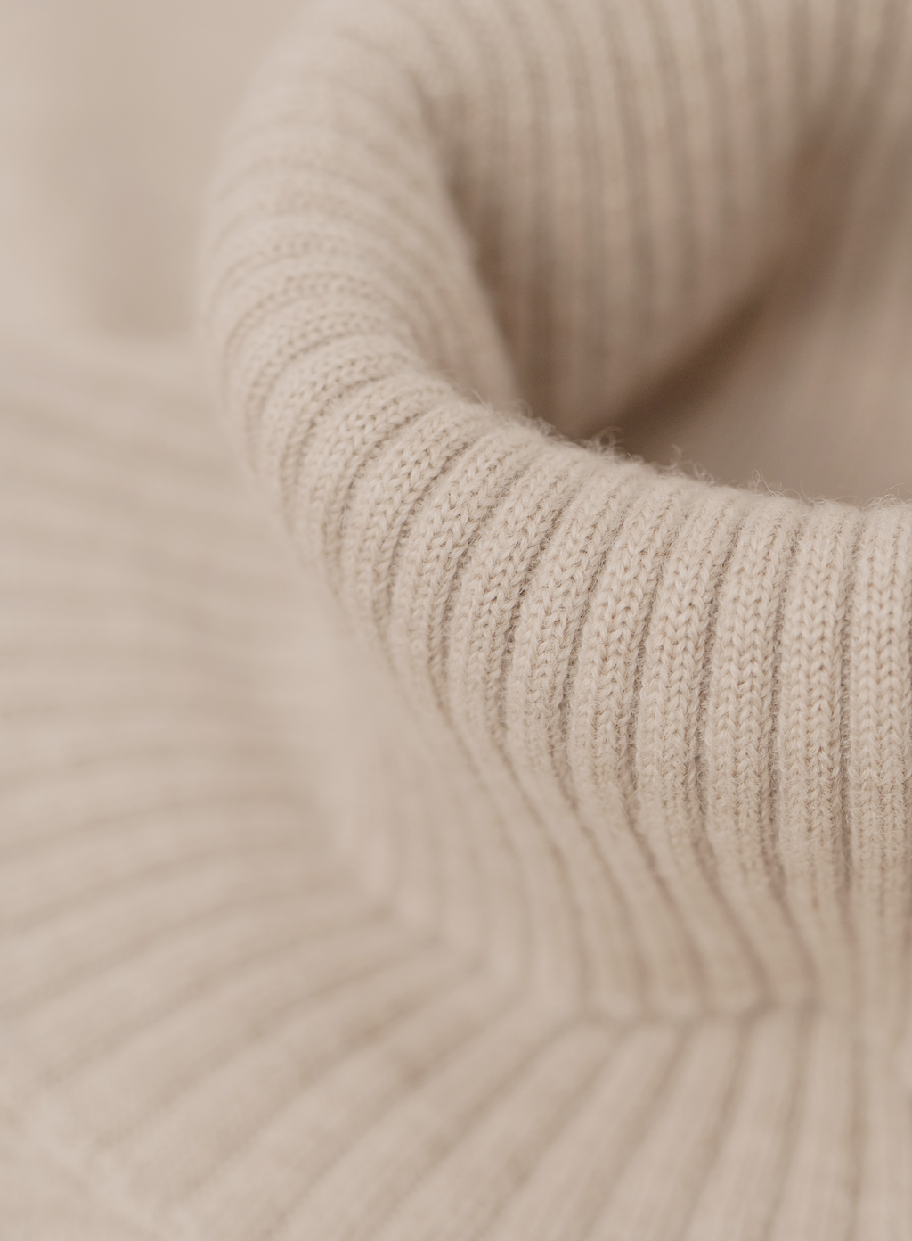 Fijngebreide coltrui van Duvet Cashmere | FULL_WIDTH | Beige