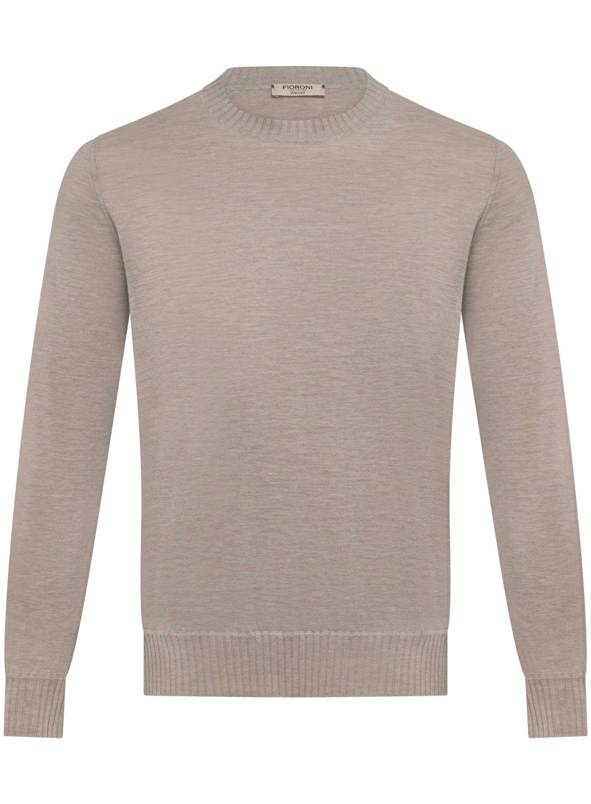 Fijngebreide crewneck van Duvet Cashmere | Beige
