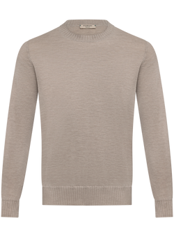 Fijngebreide crewneck van Duvet Cashmere | Beige