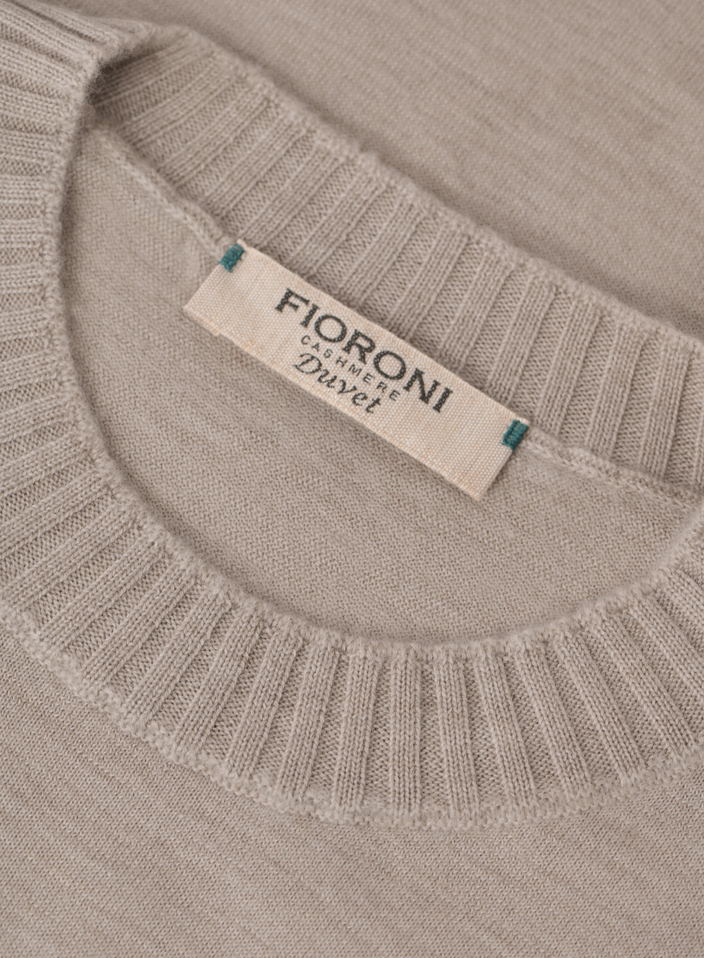 Fijngebreide crewneck van Duvet Cashmere | FULL_WIDTH | Beige