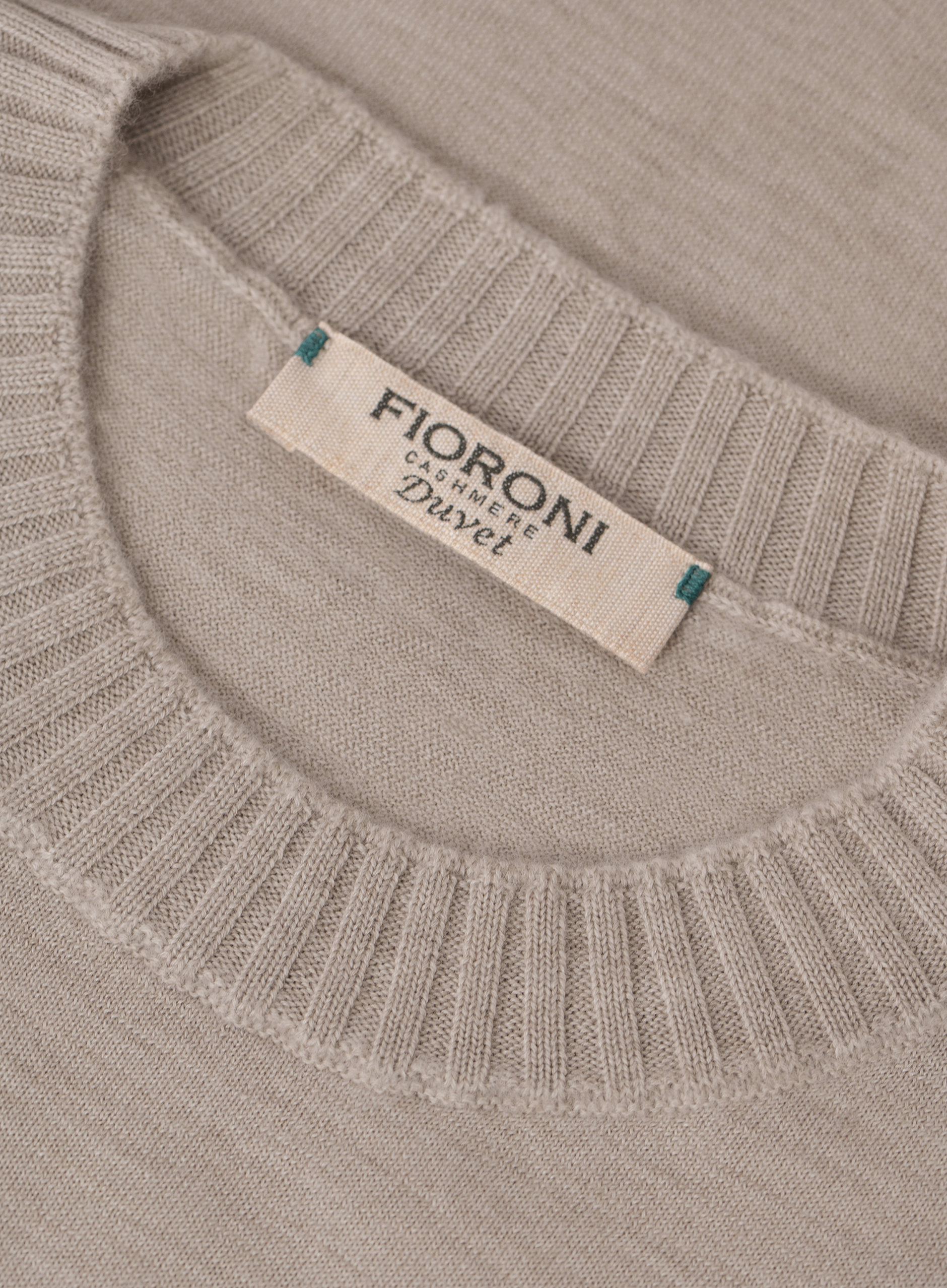 Fijngebreide crewneck van Duvet Cashmere | FULL_WIDTH | Beige