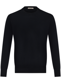 Crewneck in duvet cashmere | Zwart