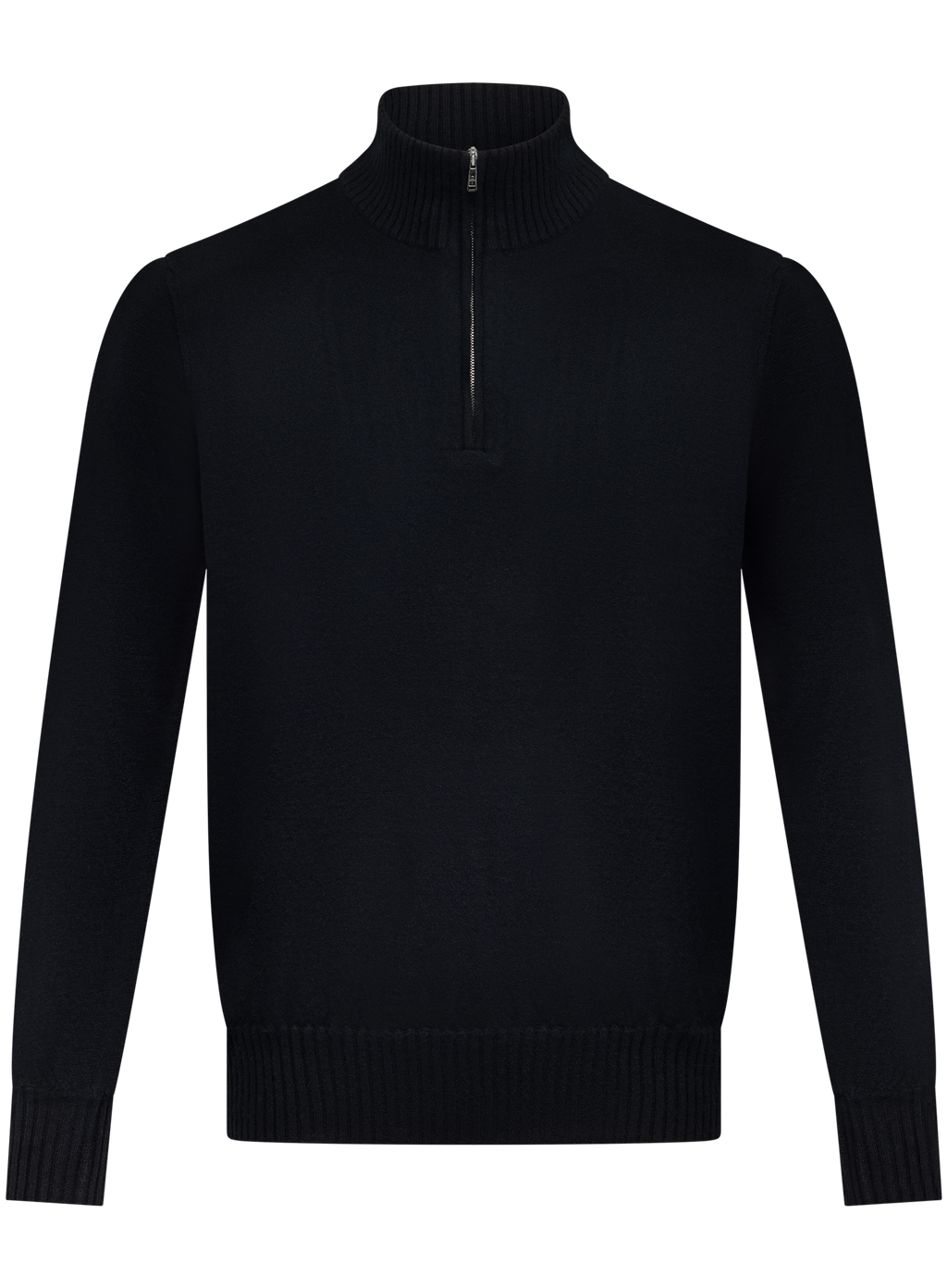 Half-zip vest in duvet cashmere | Zwart