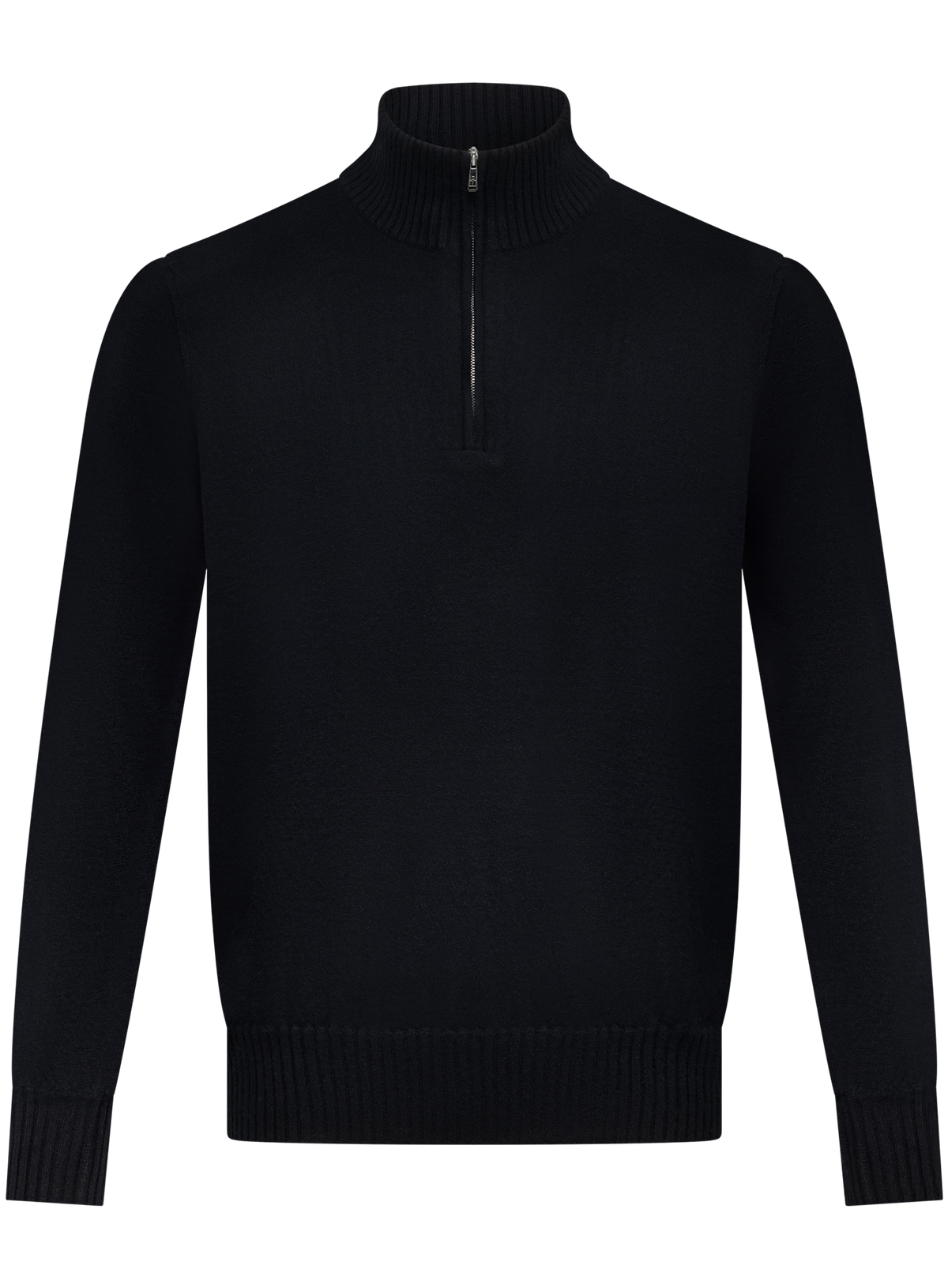 Half-zip vest in duvet cashmere | Zwart