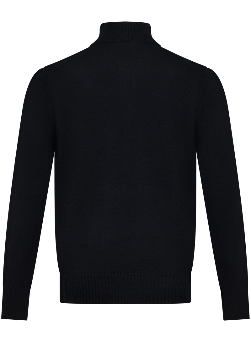 Fijngebreide half-zip trui van duvet cashmere