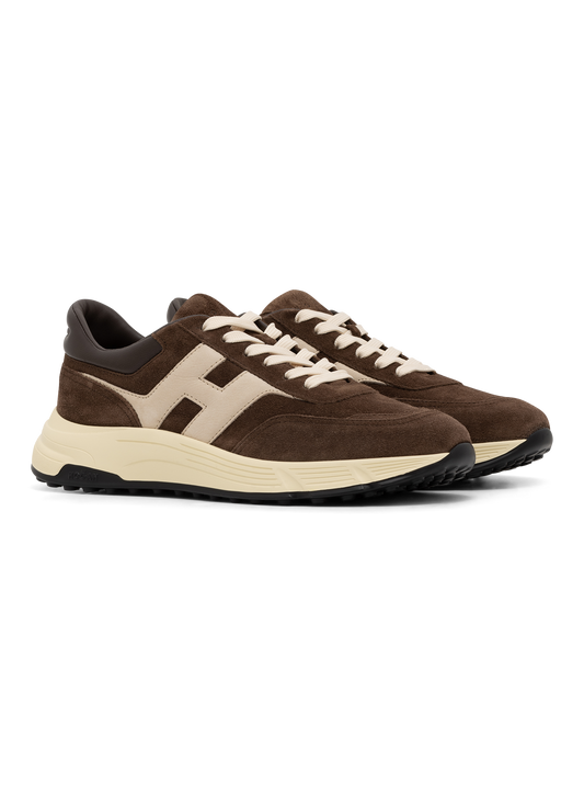 Hyperlight sneakers van leer en suède