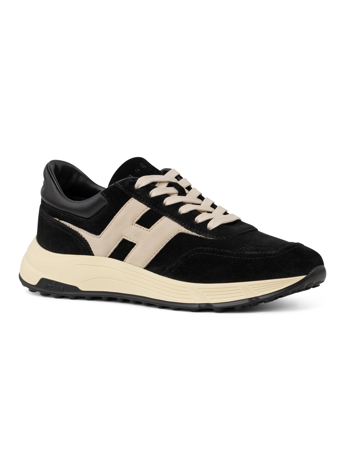 Hyperlight sneakers van leer en suède | Zwart