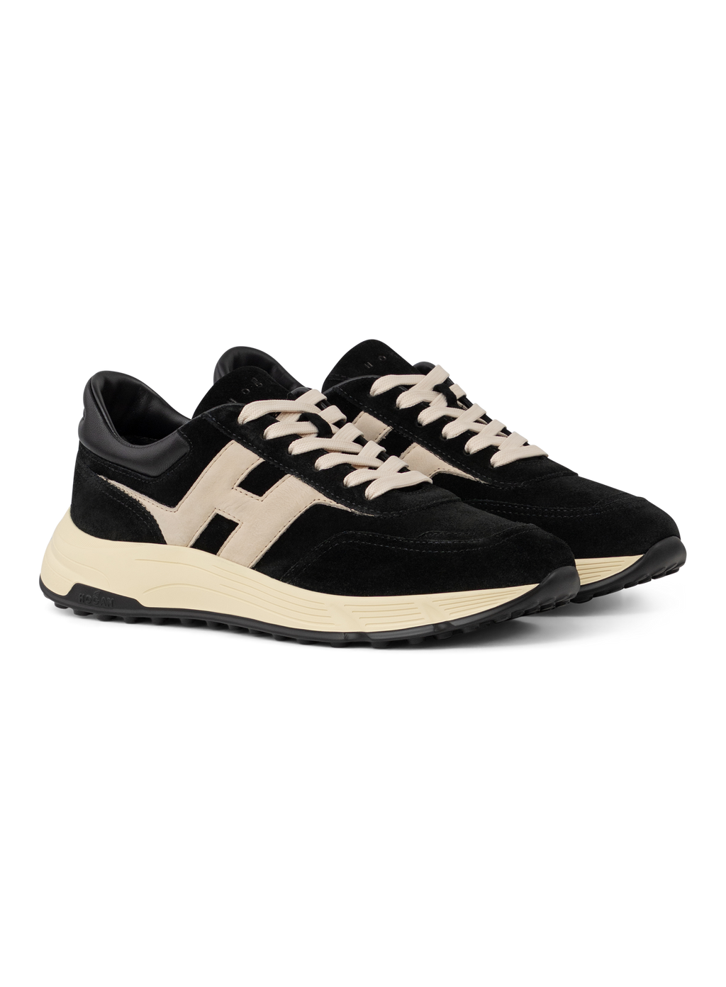Hyperlight sneakers van leer en suède | Zwart