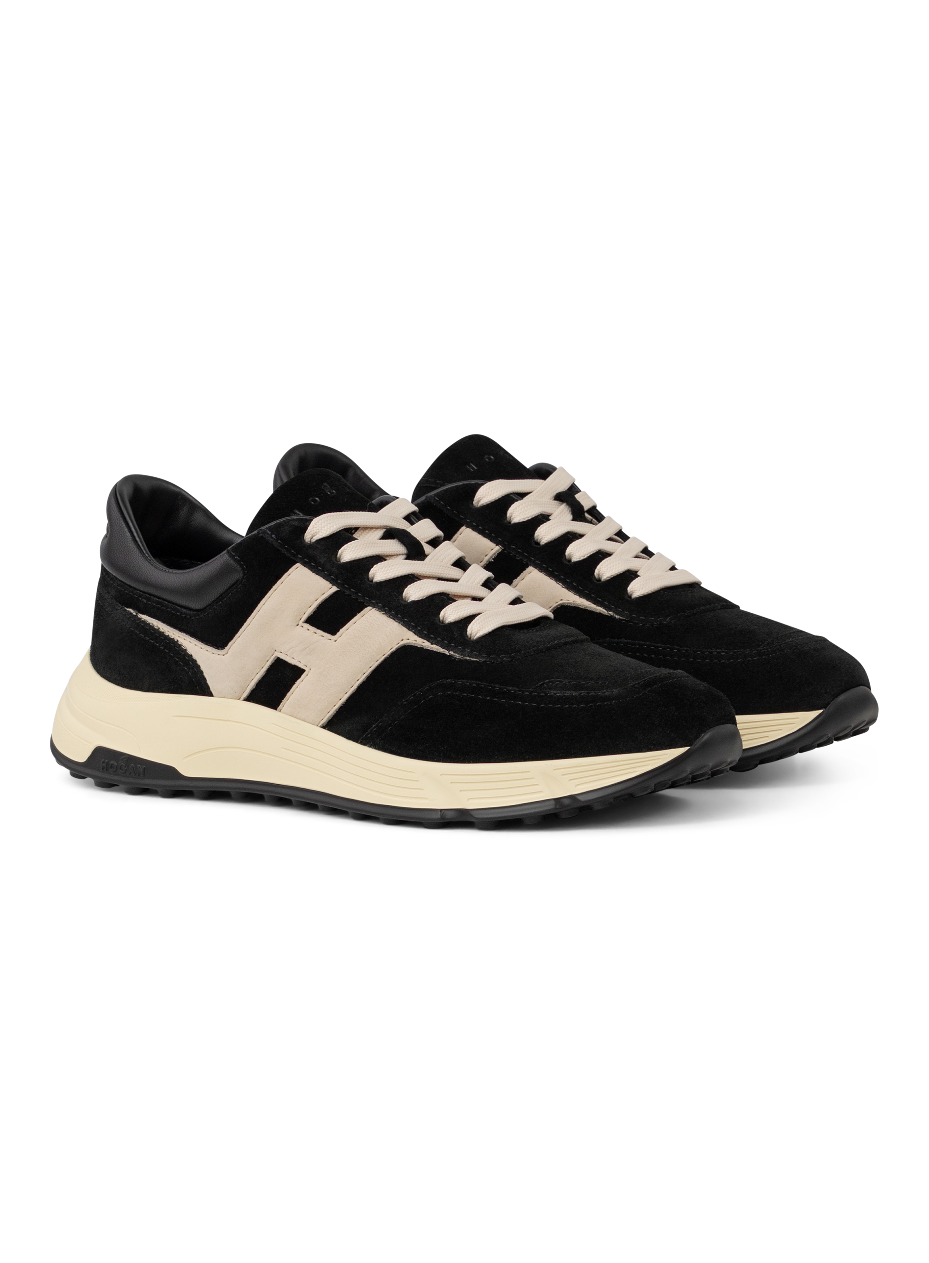 Hyperlight sneakers van leer en suède | Zwart