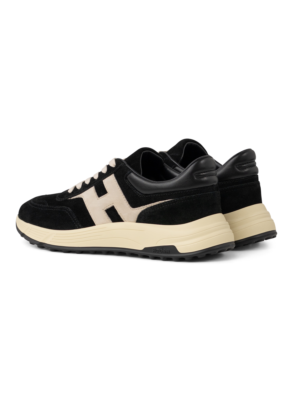 Hyperlight sneakers van leer en suède | Zwart