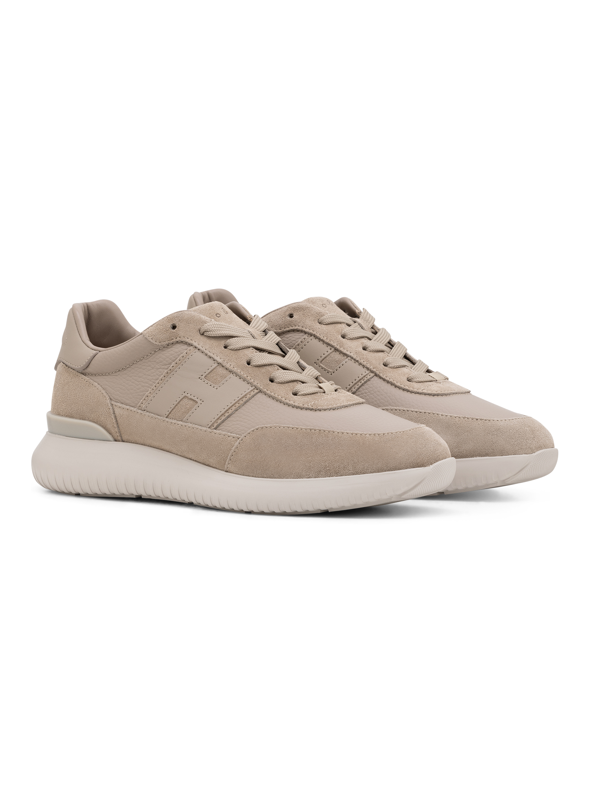 Interactive³ sneakers van suède en leer | Beige