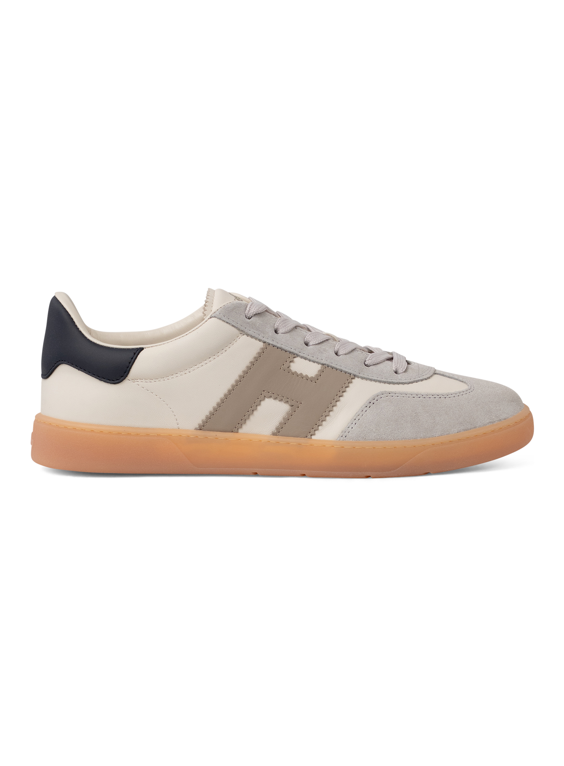 Cool sneakers van suède en leer | Beige