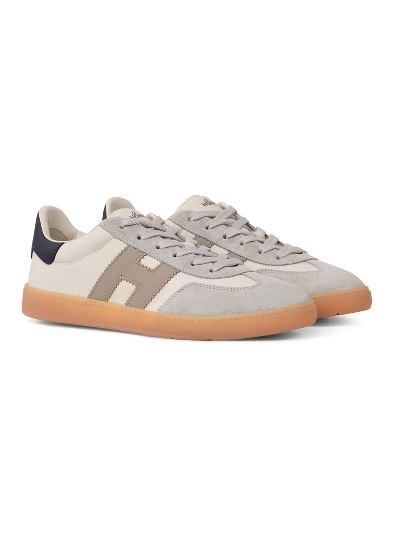 Cool sneakers van suède en leer | Beige