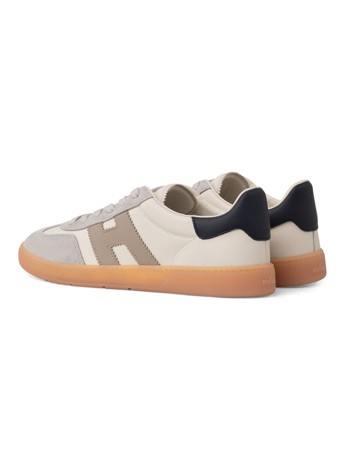 Cool sneakers van suède en leer | Beige
