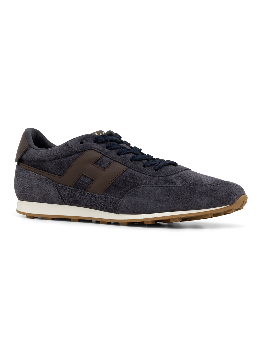 H699 Allacciato sneakers van suède | BLUE NAVY