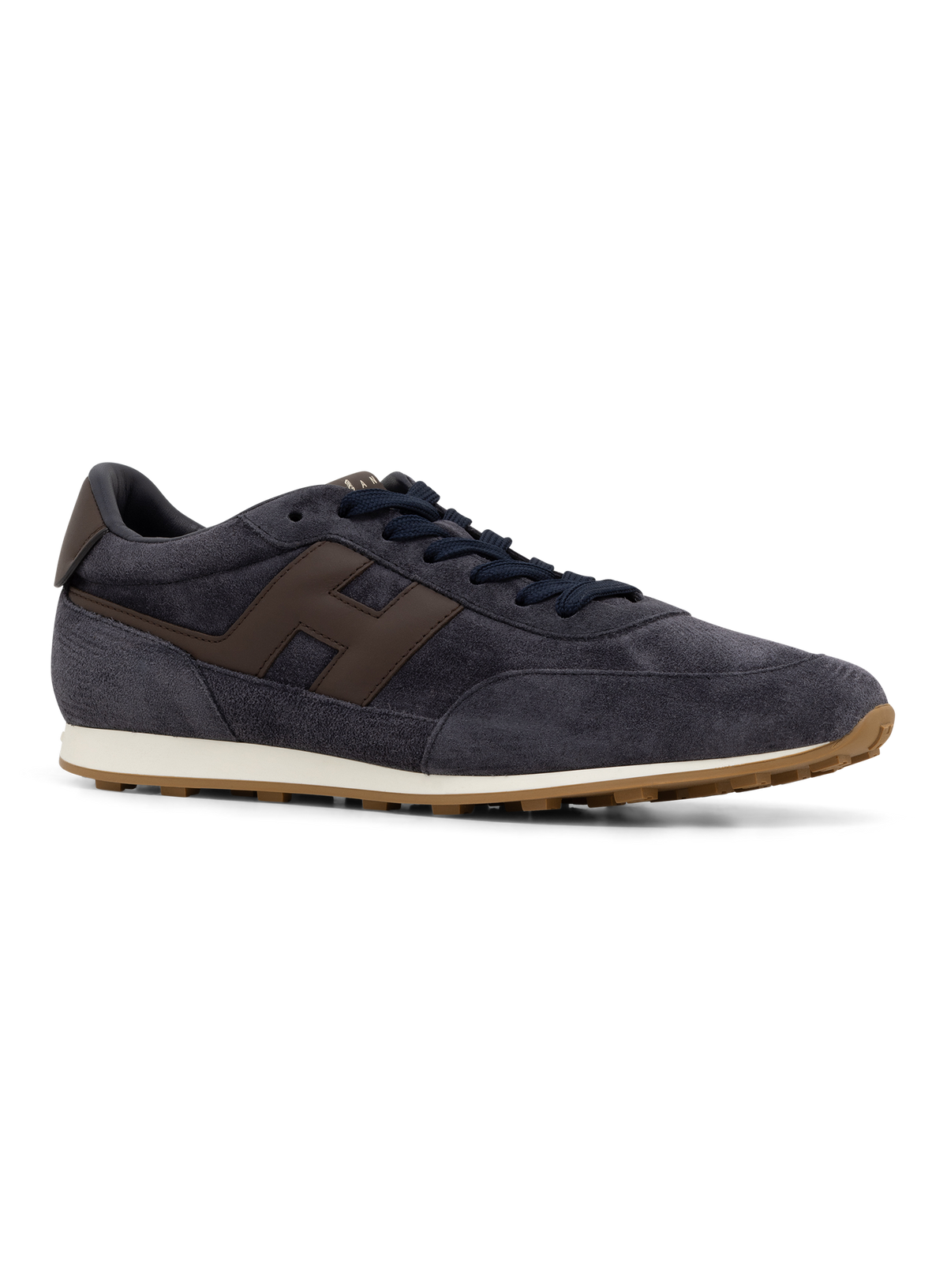 H699 Allacciato sneakers van suède | BLUE NAVY