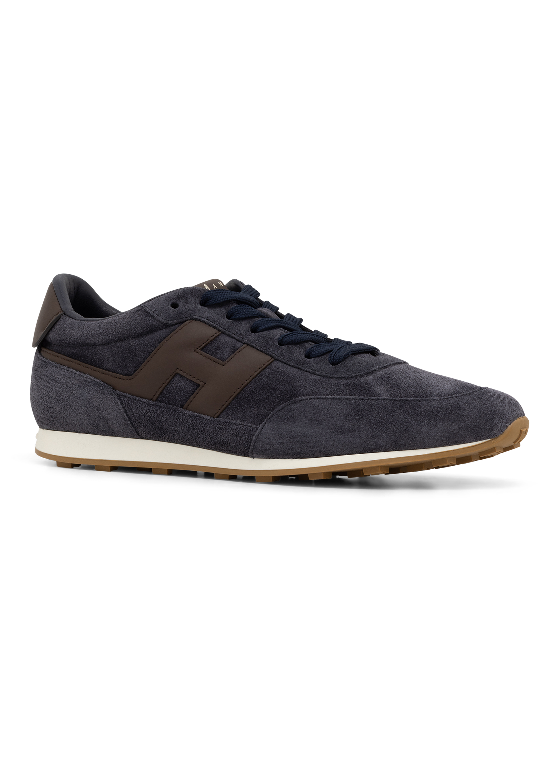 H699 Allacciato sneakers van suède | BLUE NAVY