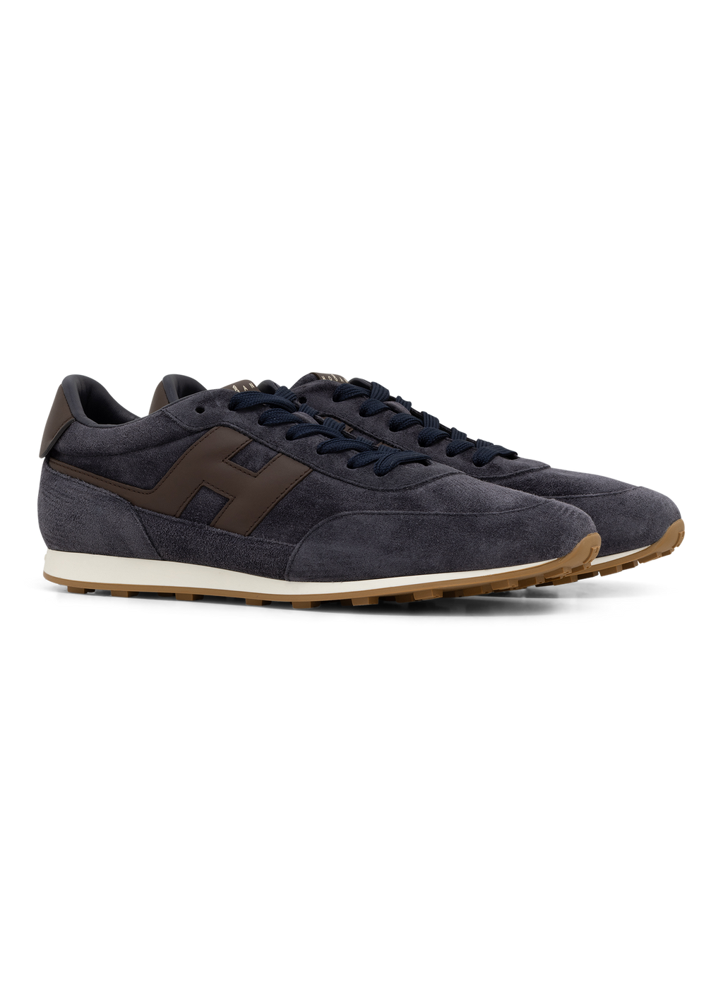H699 Allacciato sneakers van suède | BLUE NAVY