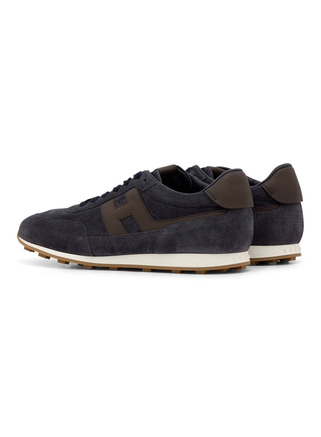 H699 Allacciato sneakers van suède | BLUE NAVY