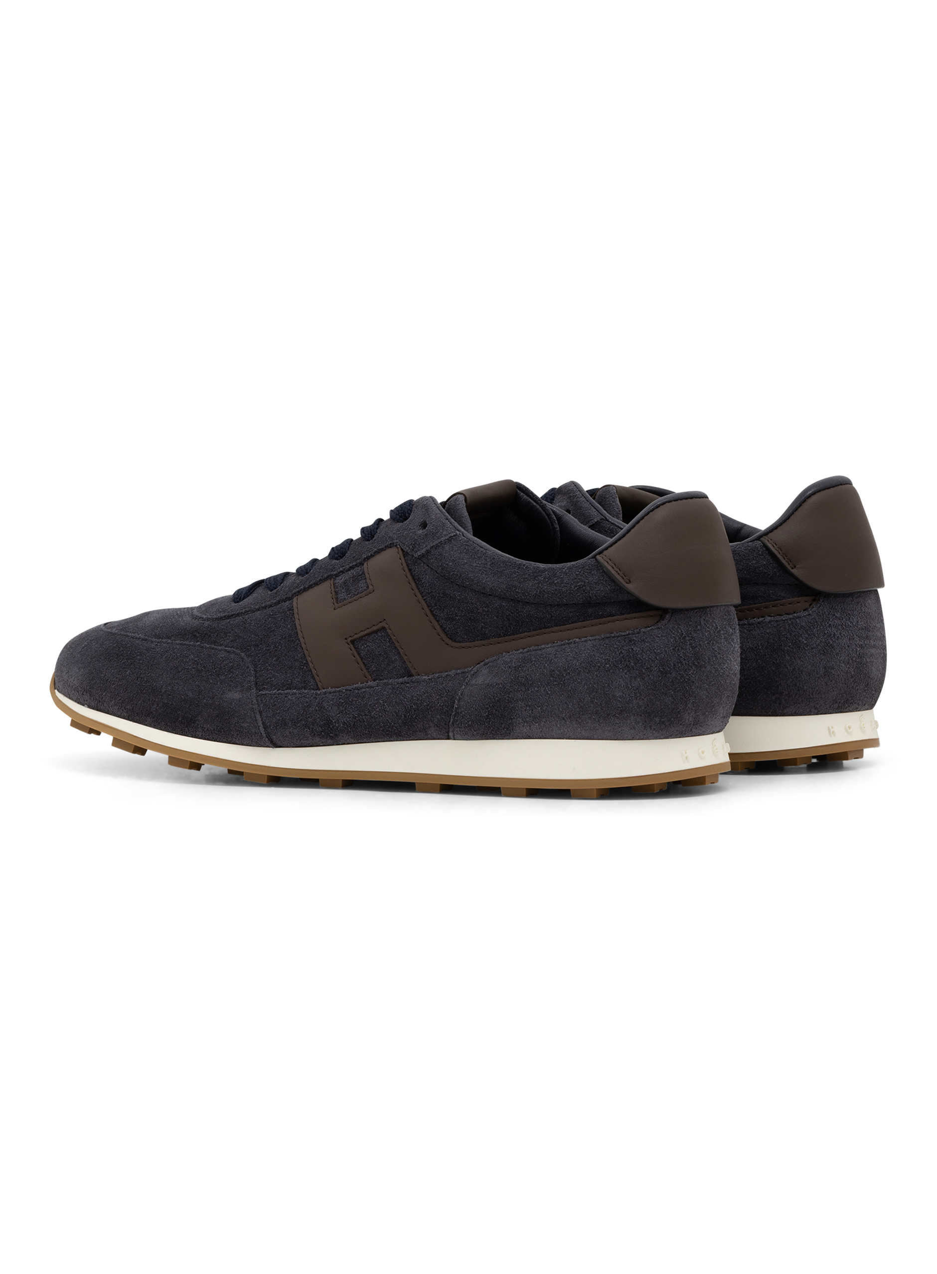H699 Allacciato sneakers van suède | BLUE NAVY