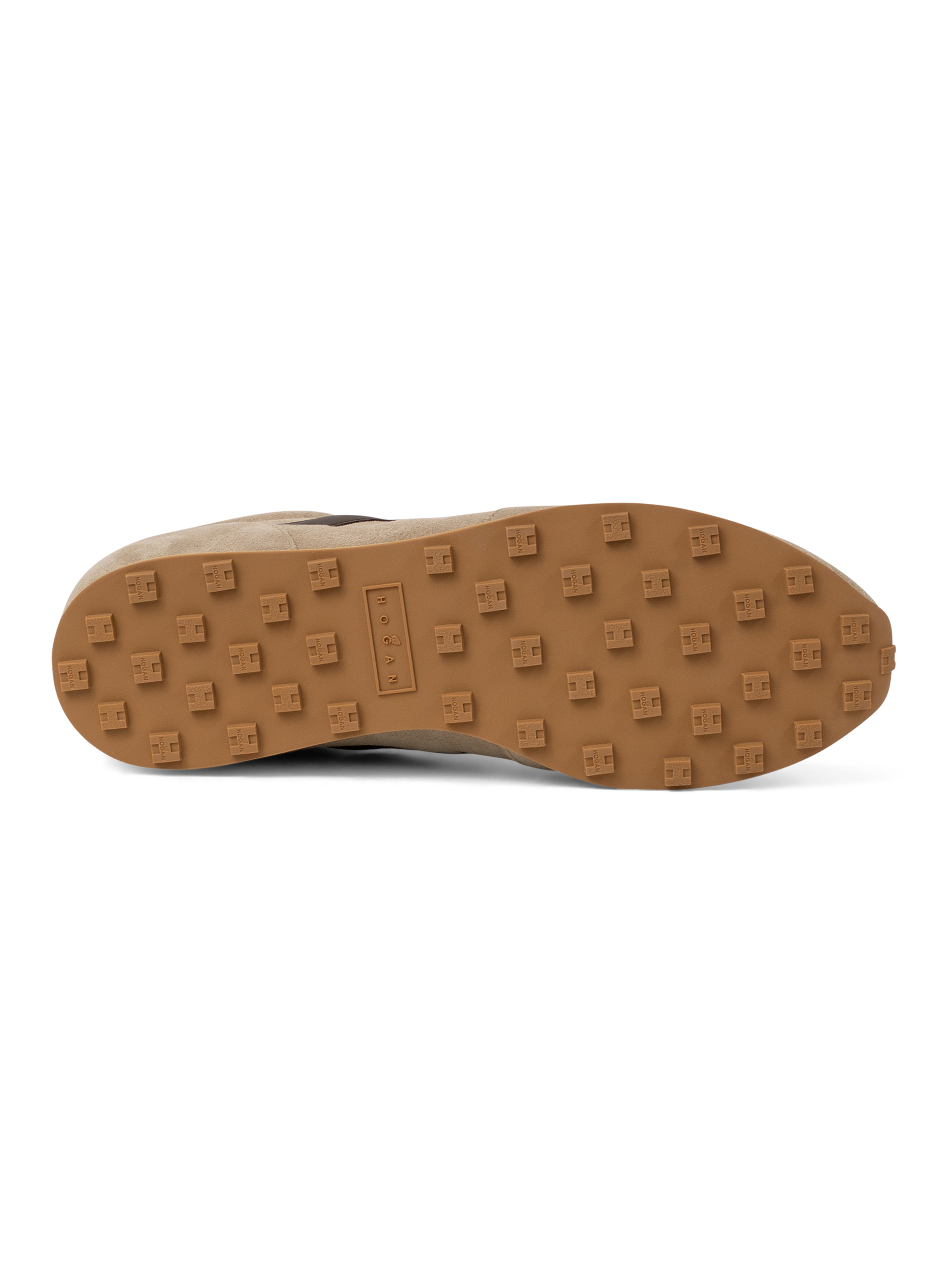 H699 Allacciato sneakers van suède | TAUPE