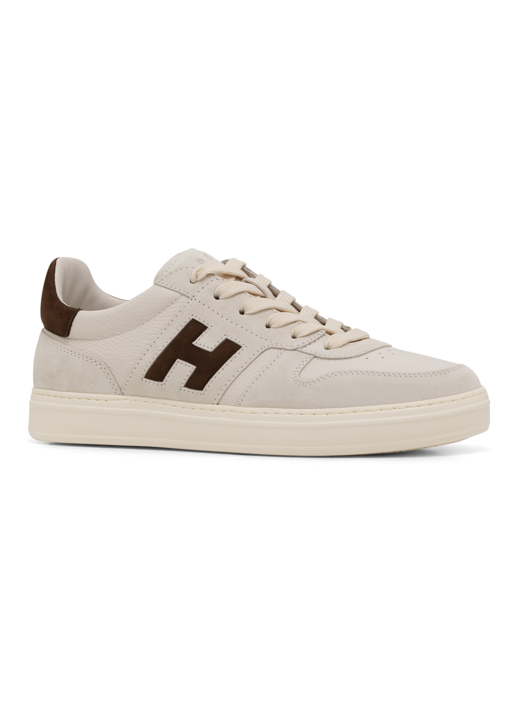 Leren sneakers met suède details | Wit