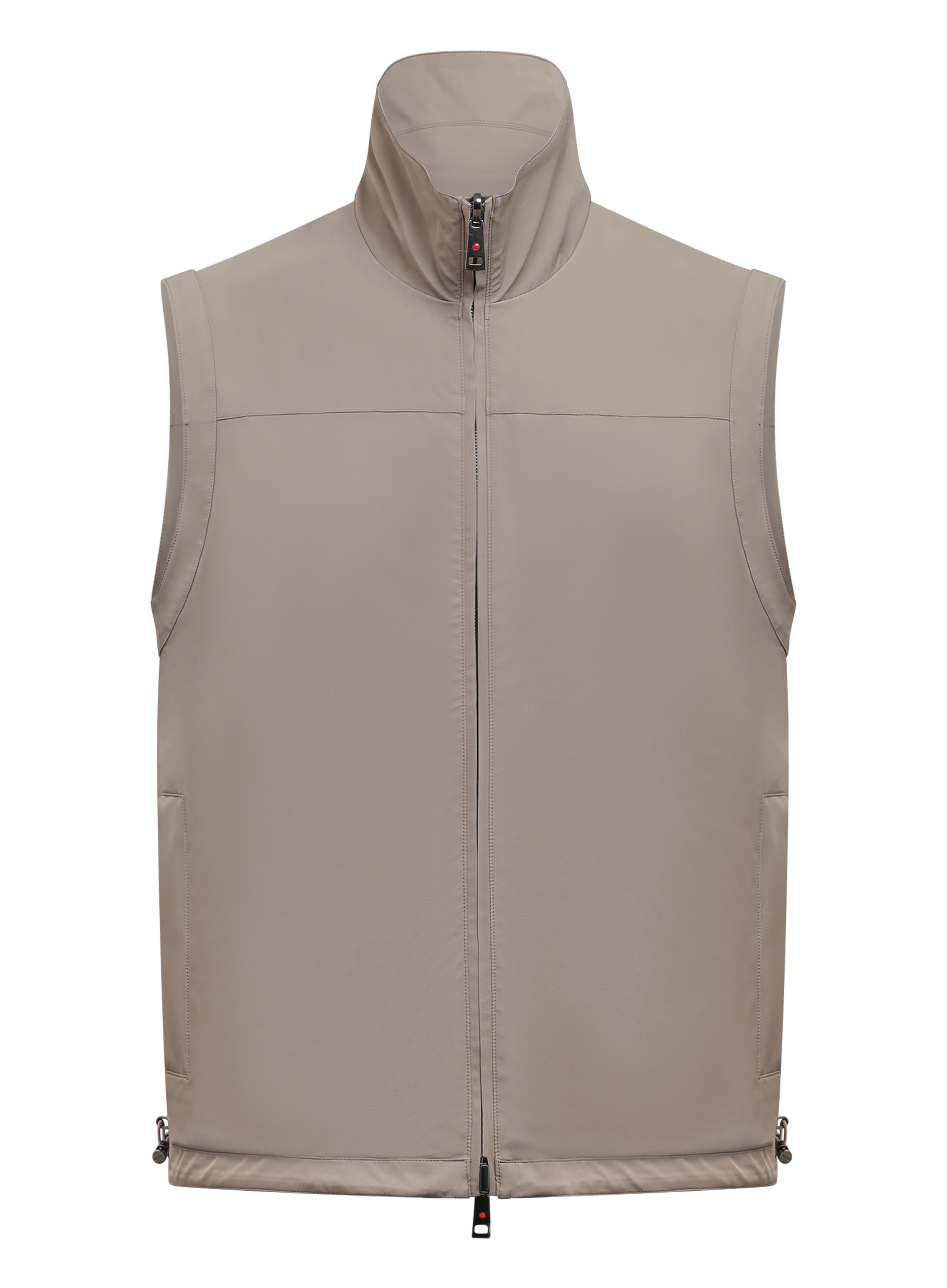 Bodywarmer met opstaande kraag | TAUPE