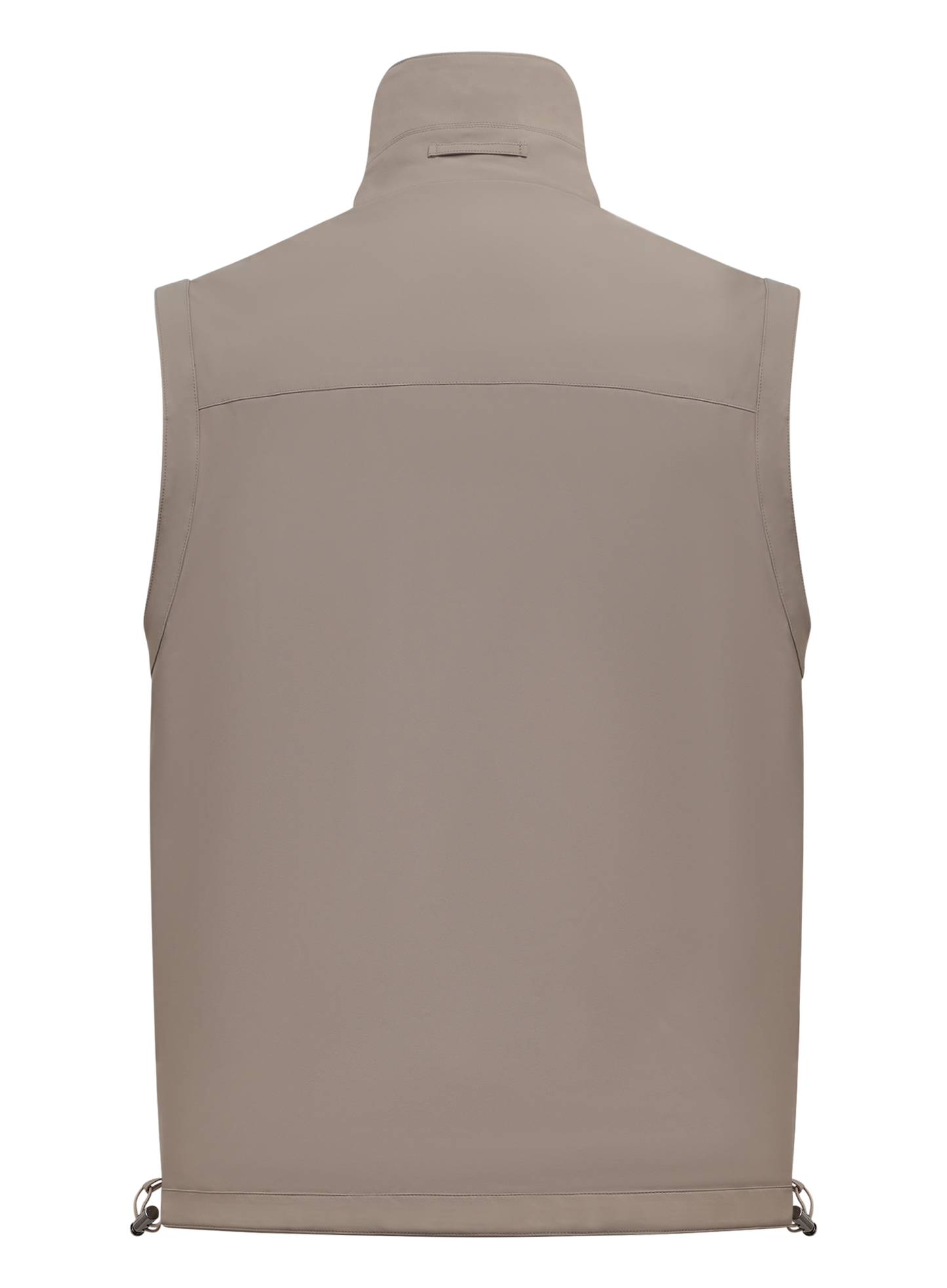 Bodywarmer met opstaande kraag | TAUPE
