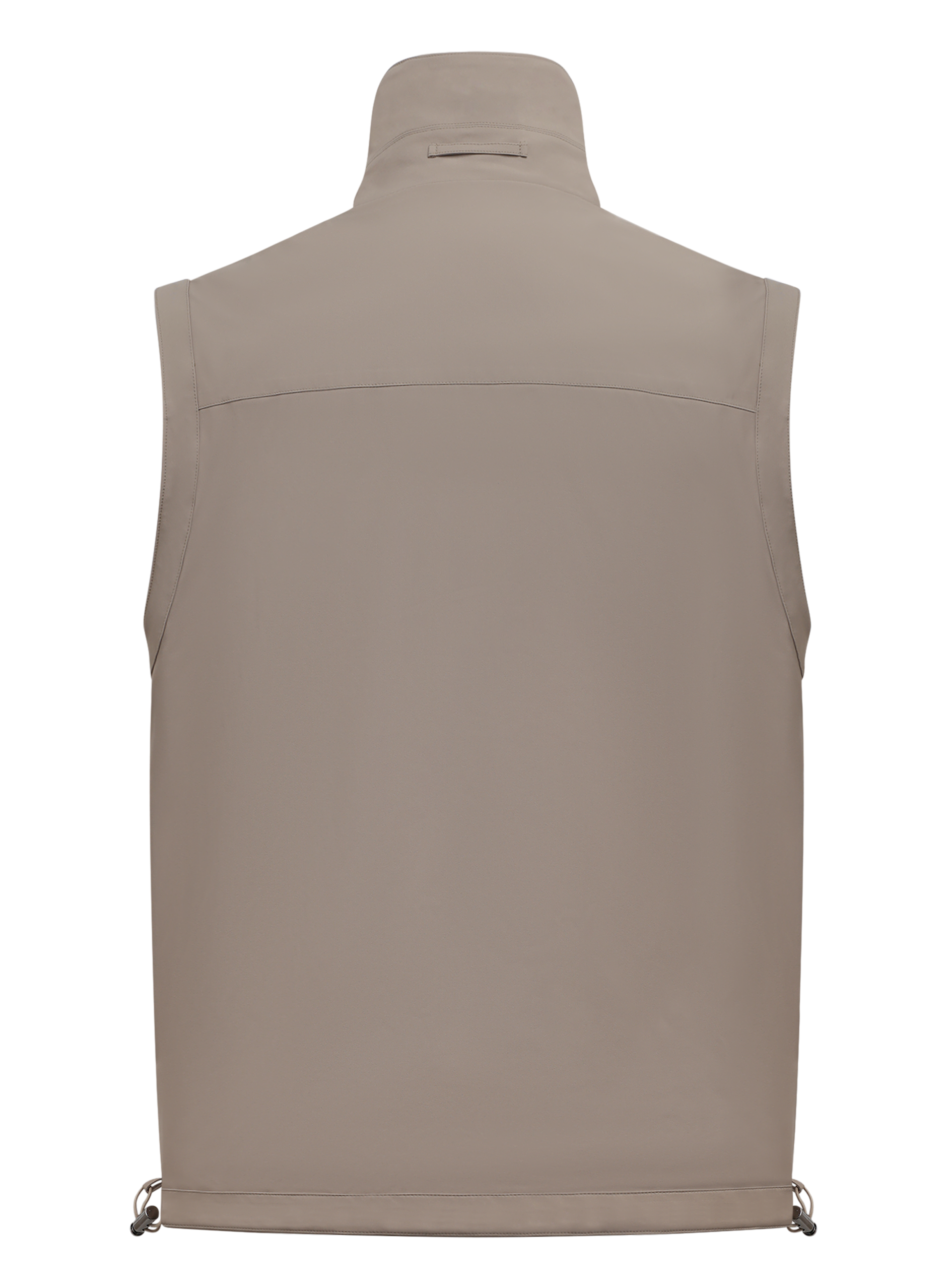 Bodywarmer met opstaande kraag | TAUPE