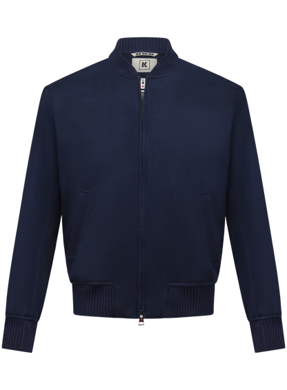 DIDIER Bomberjack van cashmere | BLUE NAVY
