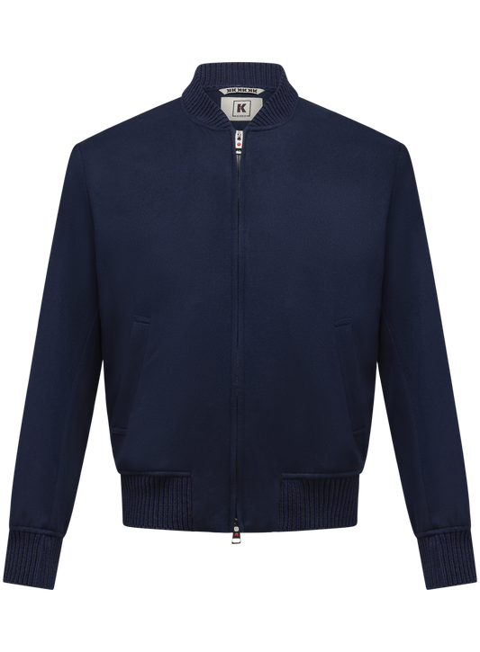 DIDIER Bomberjack van cashmere | BLUE NAVY