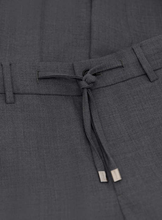 Jogger-Hose aus Wolle und technischem Gewebe