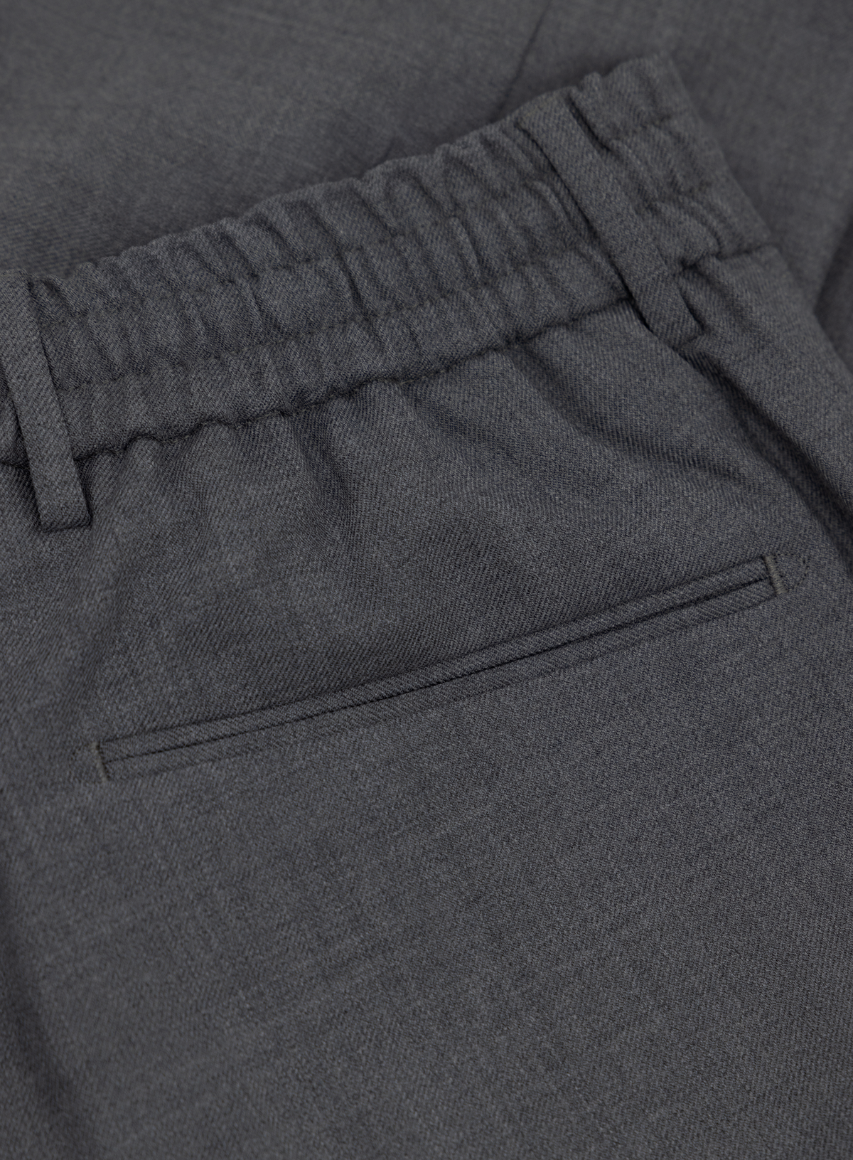 Jog pantalon in wol en technische stof | FULL_WIDTH | Grijs