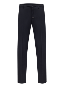 Jog pantalon in wol en technische stof | BLUE NAVY