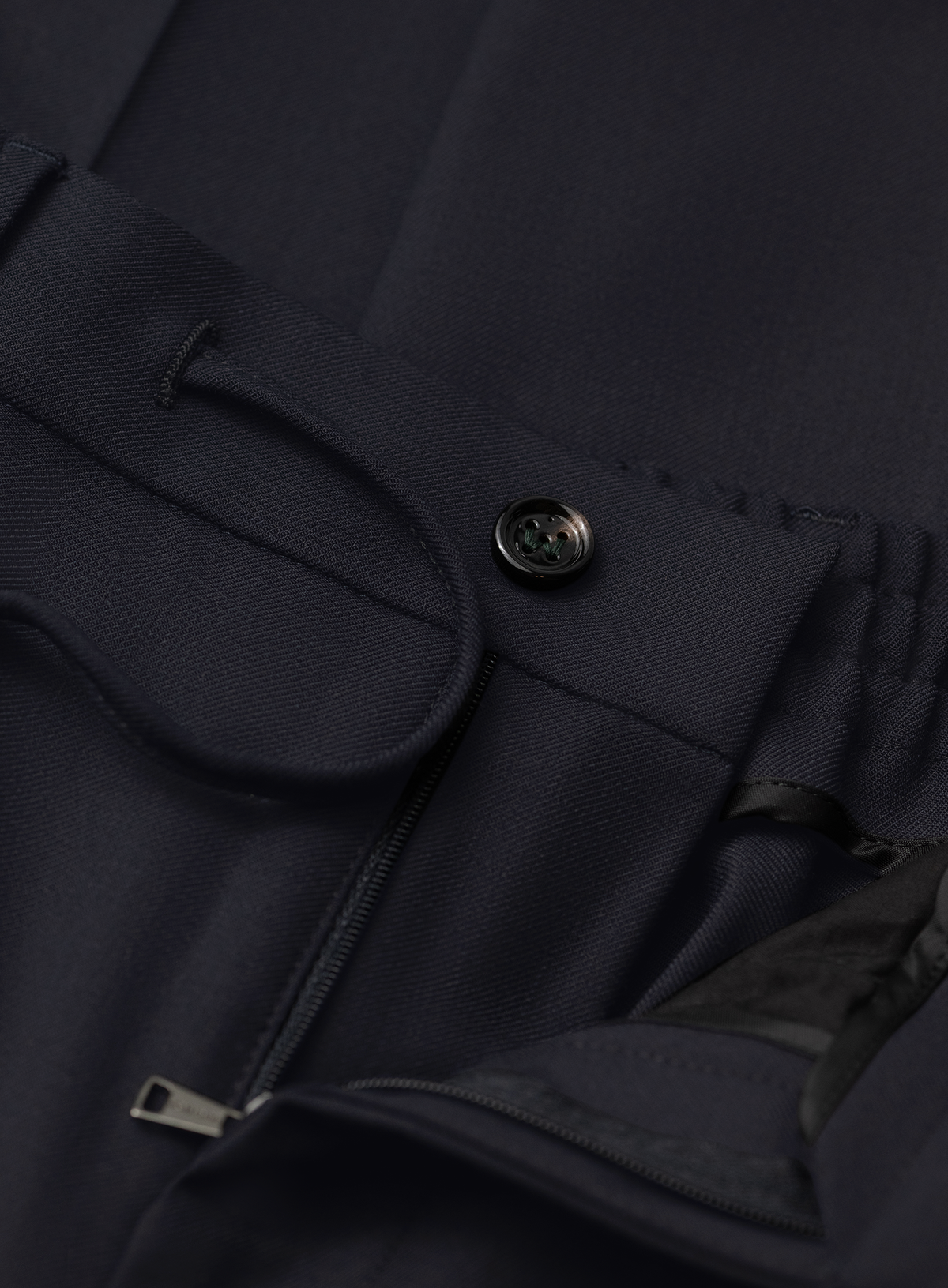 Jog pantalon in wol en technische stof | FULL_WIDTH | BLUE NAVY