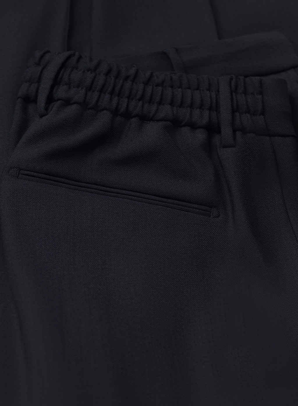 Jog pantalon in wol en technische stof | FULL_WIDTH | BLUE NAVY