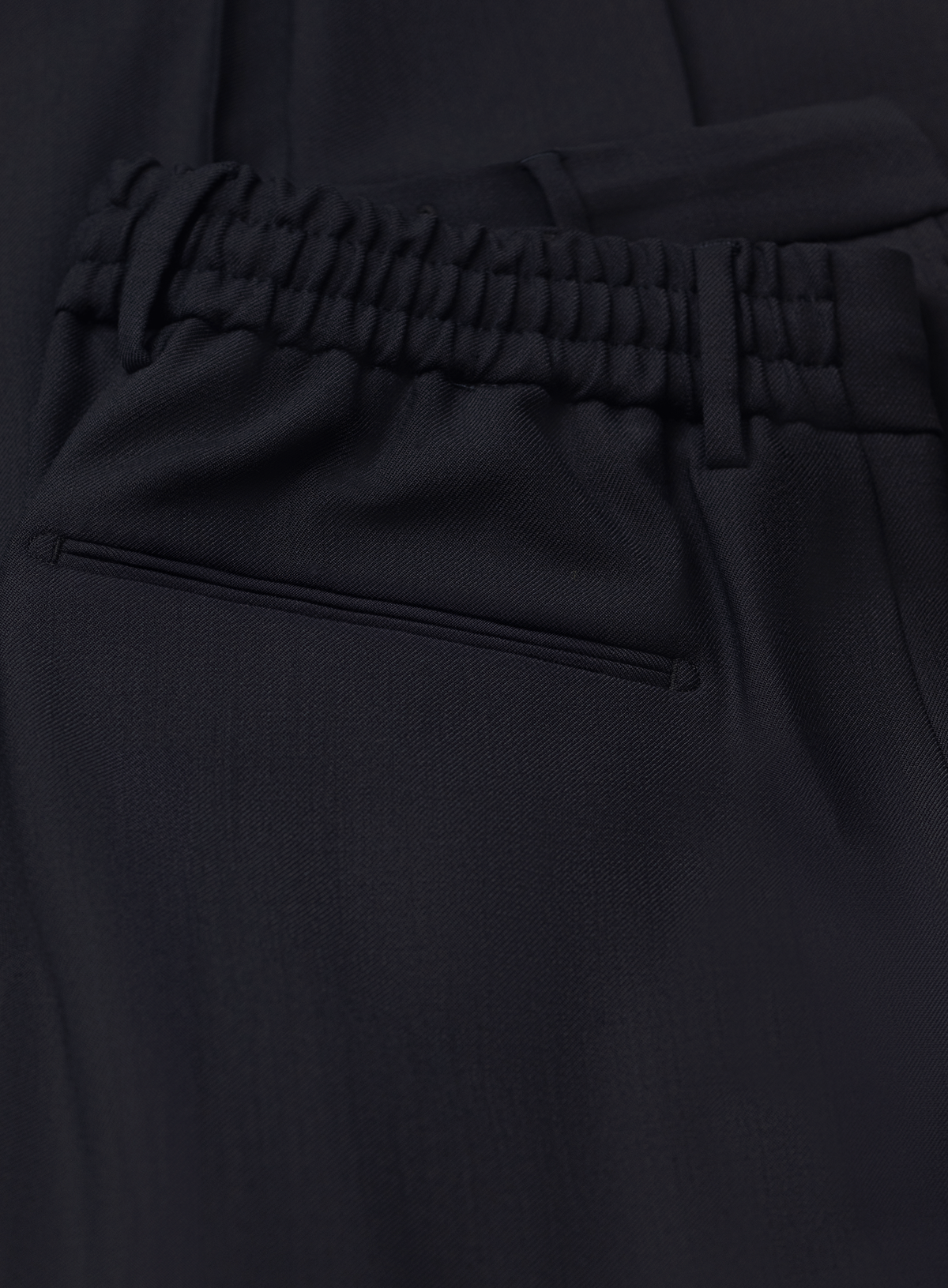 Jog pantalon in wol en technische stof | FULL_WIDTH | BLUE NAVY