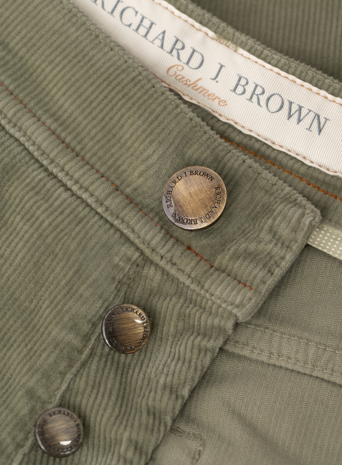 Corduroy jeans in katoen cashmere stretch | FULL_WIDTH | Groen