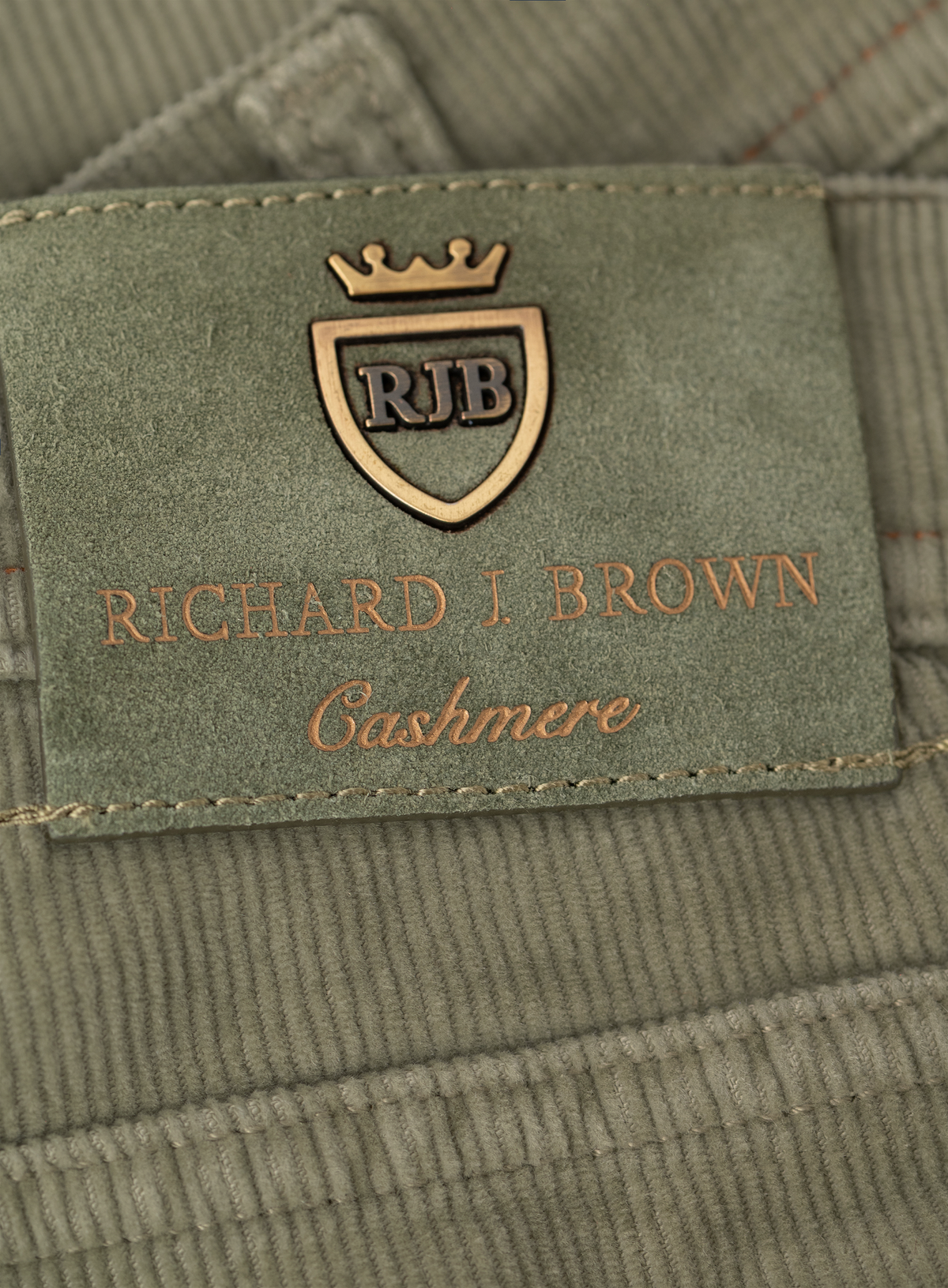 Corduroy jeans in katoen cashmere stretch | FULL_WIDTH | Groen