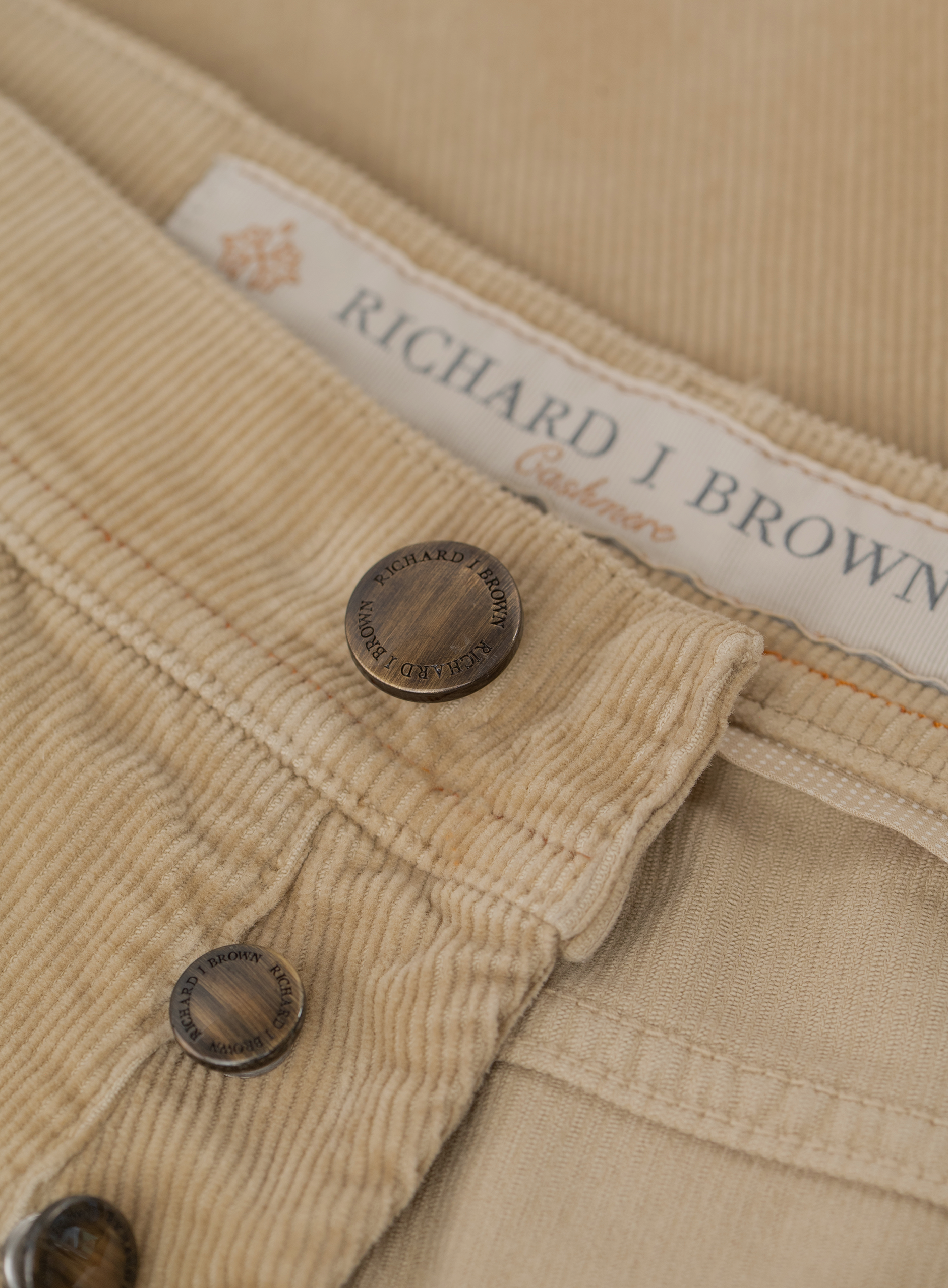 Corduroy jeans in katoen cashmere stretch | FULL_WIDTH | Beige