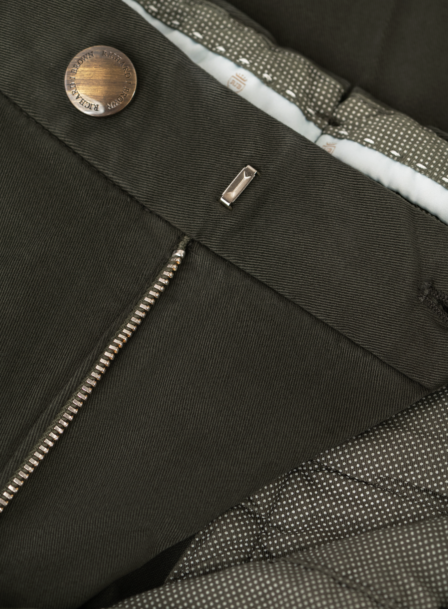 Singapore broek van katoen en cashmere | FULL_WIDTH | D.Groen