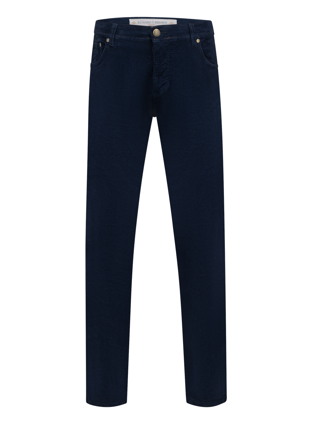 Corduroy Tokyo 5-pocket jeans van katoen en cashmere | BLUE NAVY