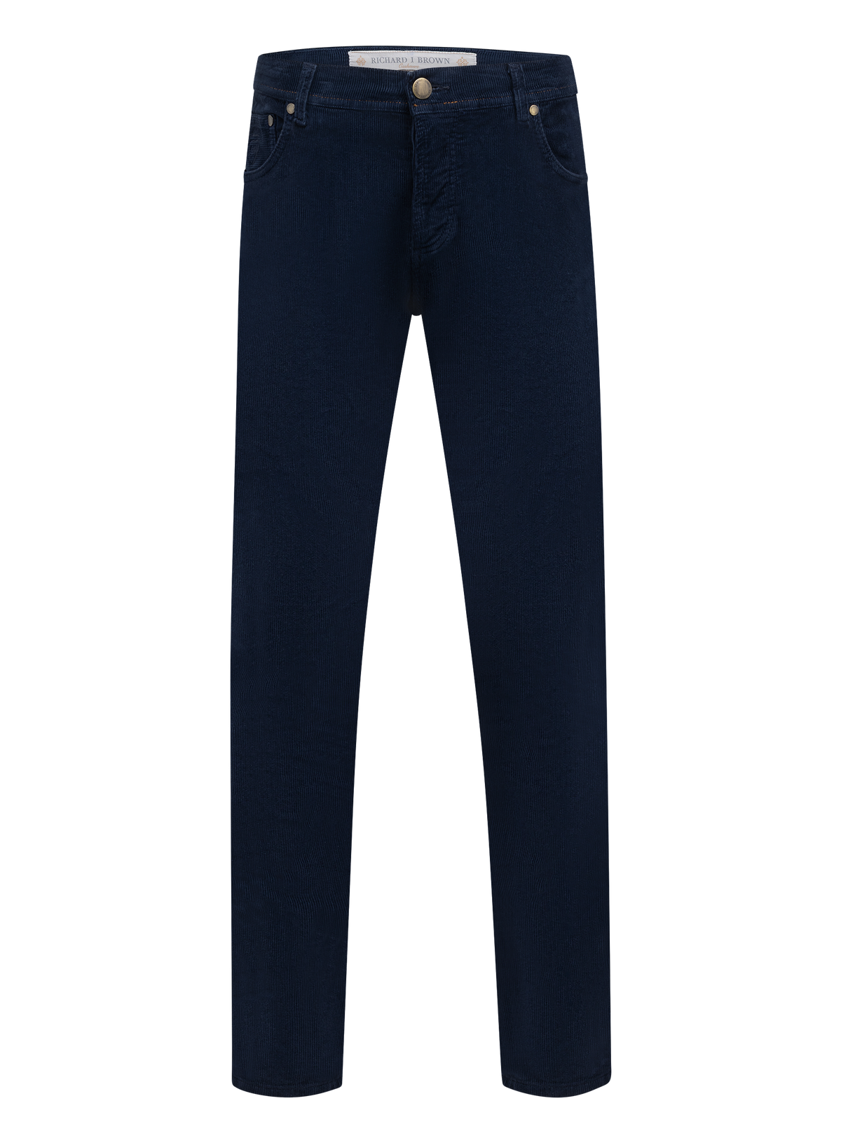 Corduroy Tokyo 5-pocket jeans van katoen en cashmere | BLUE NAVY